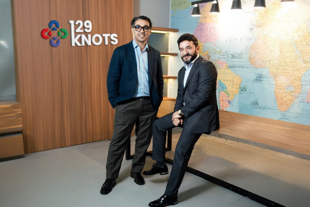 Photo of 129Knots co-founder Mahesh Kumar (left) with founder Vikash Dhanuka, who serves as group CEO in addition to his role as CEO of Sing Fuels.