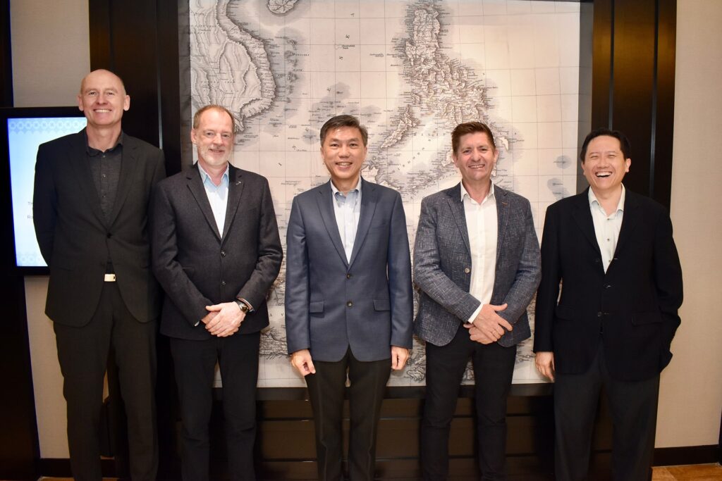 From left to right: Mike Richard Mattner, co-managing director of industrial technologies at Accuron; Leo Meijer, CEO of Trymax, Tan Kai Hoe, president and CEO of Accuron; Ludo Vandenberk, executive vice president of Trymax; and Edwin Chow, vice president (industrials and new ventures) and co-managing director of industrial technologies at Accuron.