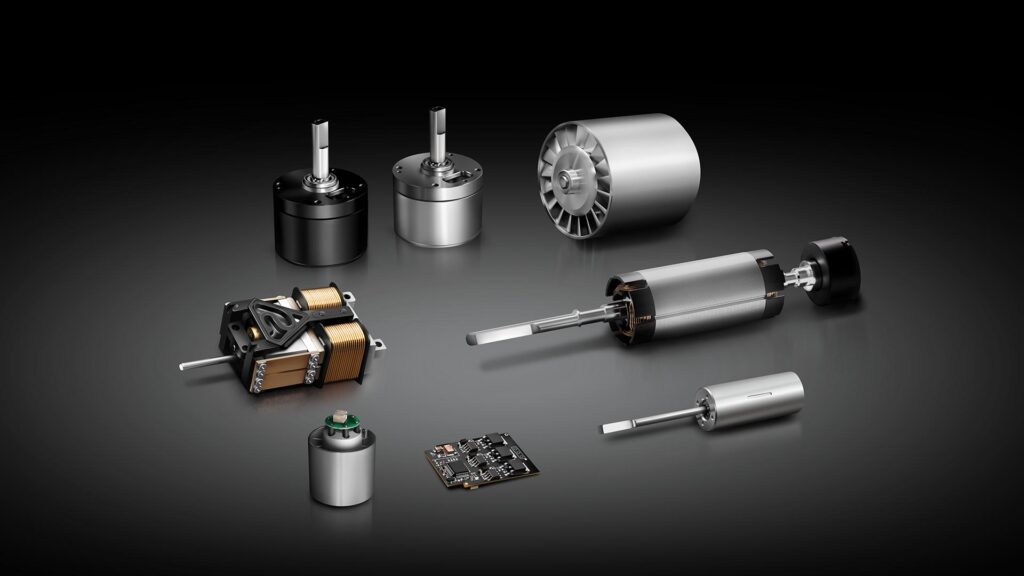 Image shows a selection of motors manufactured by Evowera.