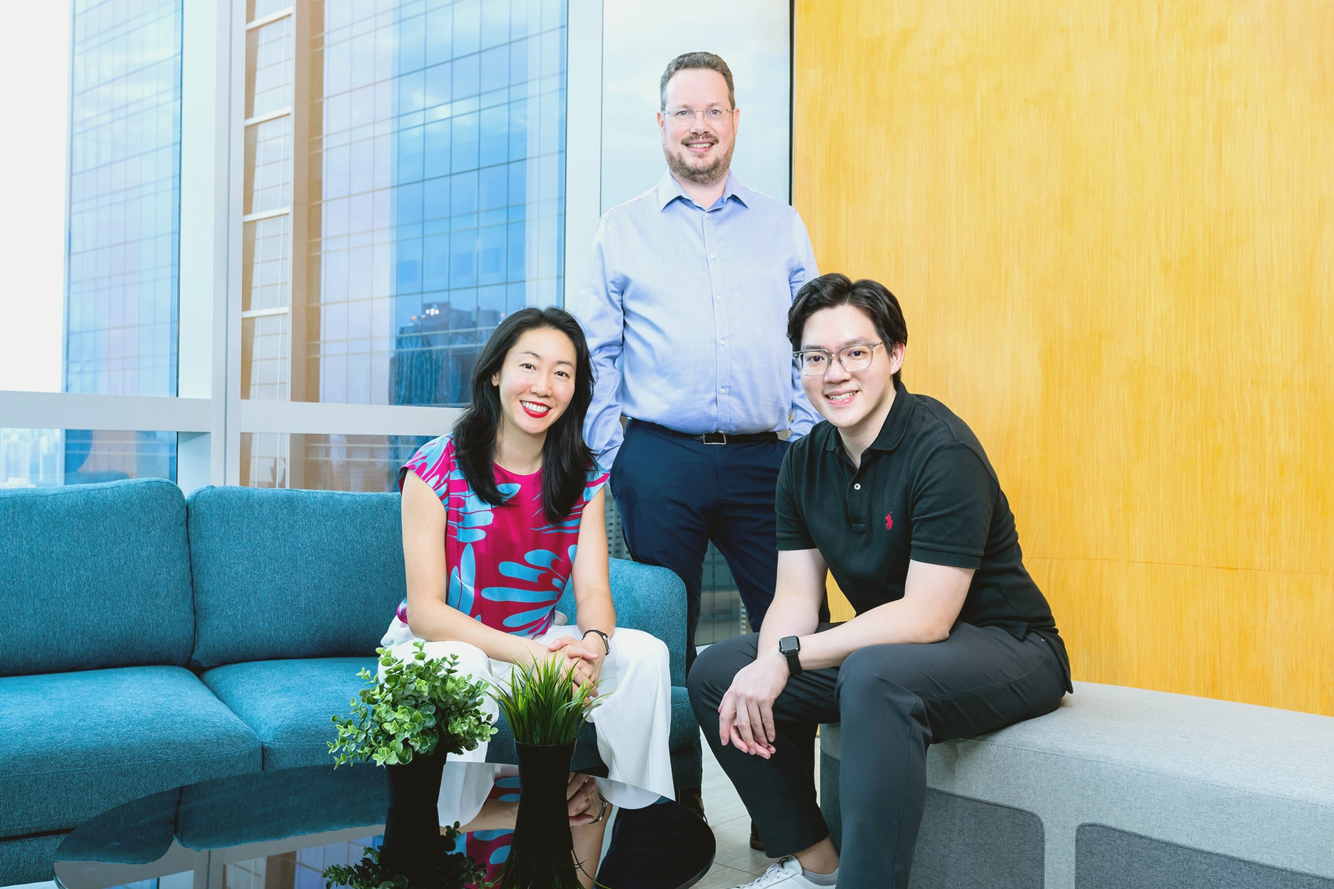 From left to right: Carol Cheung, Michael Blakey, and Zongxi Sia. Cheung and Blakey are partners at Cocoon Capital while Sia is the investment director.
