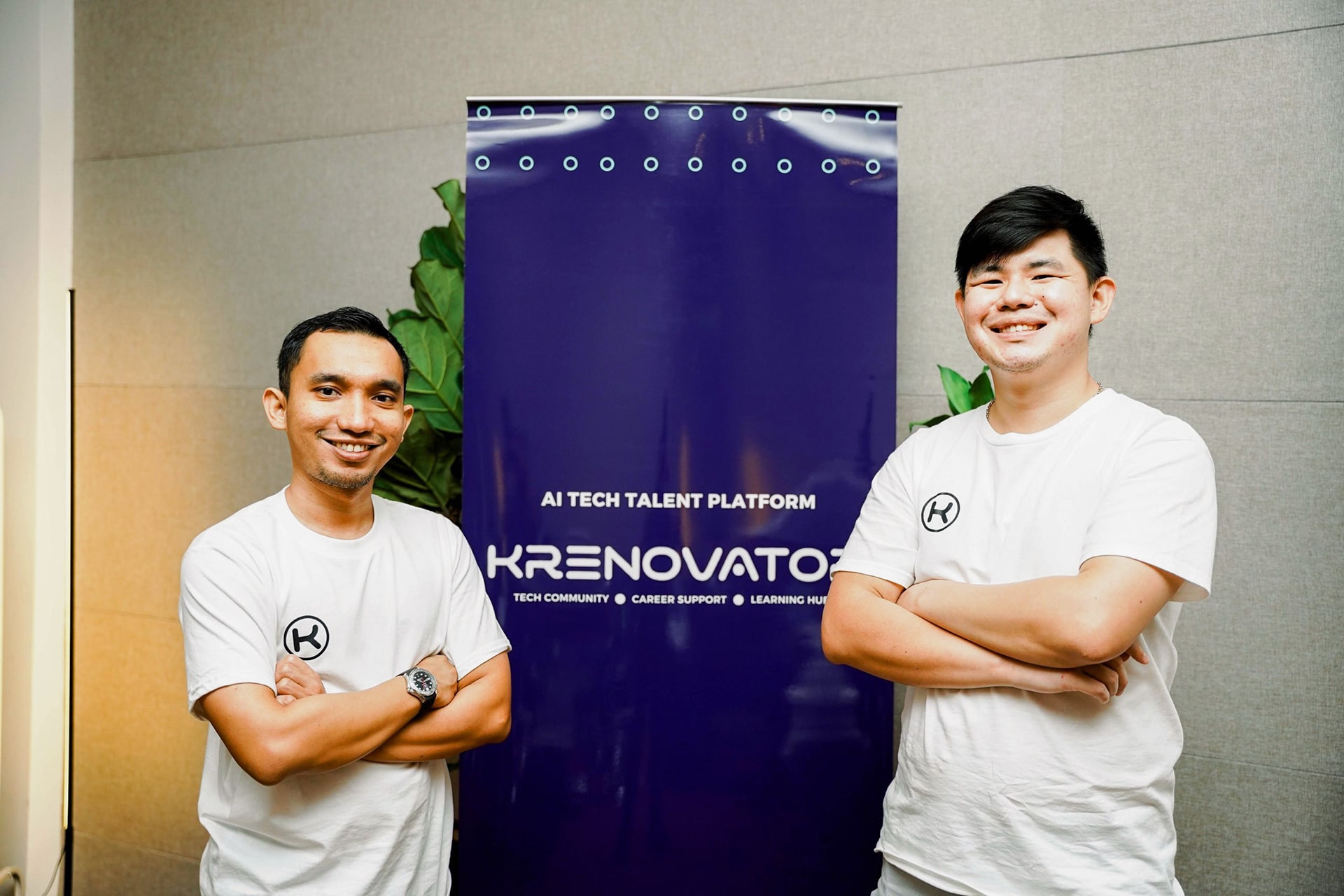 Photo of Mahadhir Yunus (left) and Calvin Lim, the CEO and COO of Krenovator, respectively.