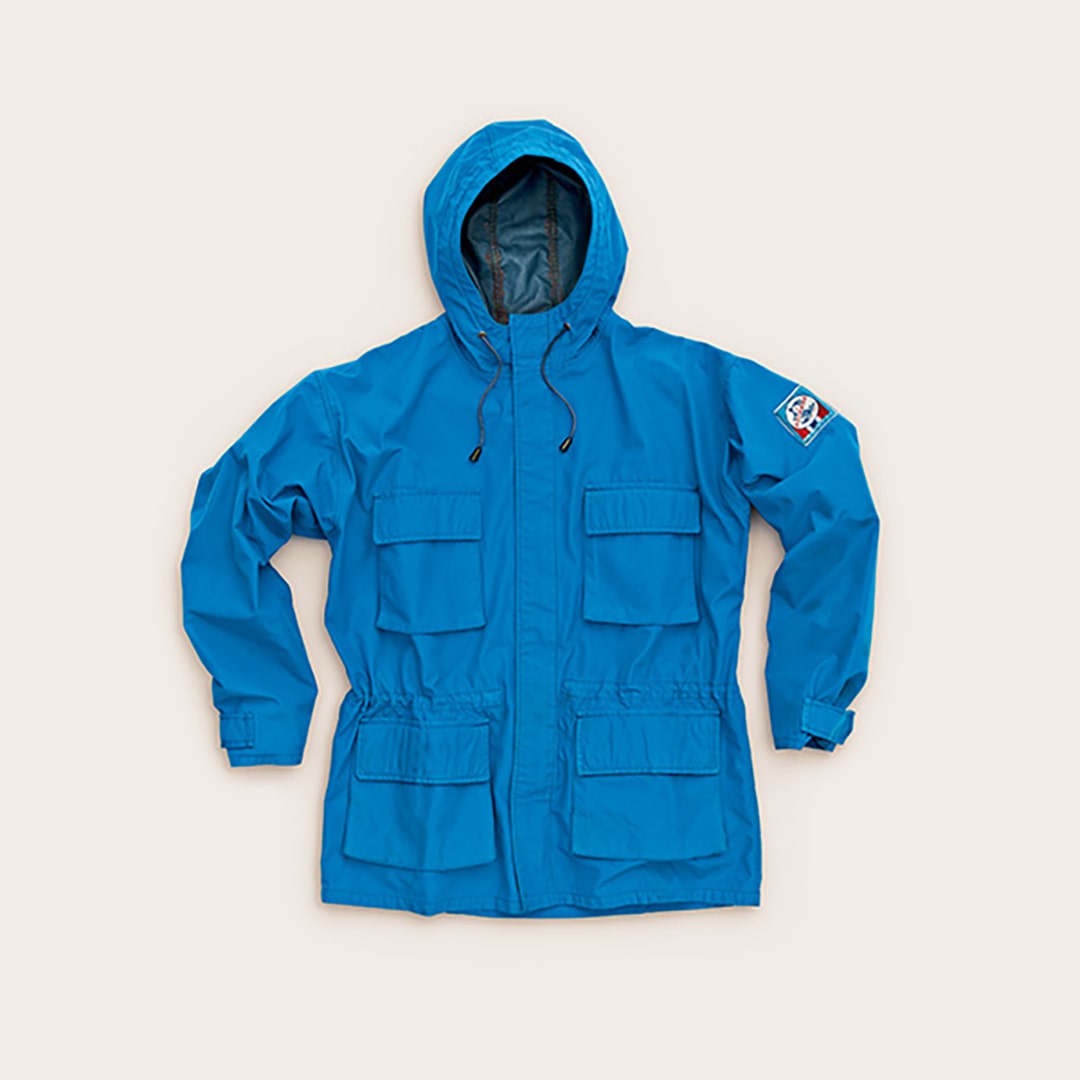 Photo shows the prototype of Norrona’s first Gore-Tex jacket, reportedly the first of its kind in Europe.