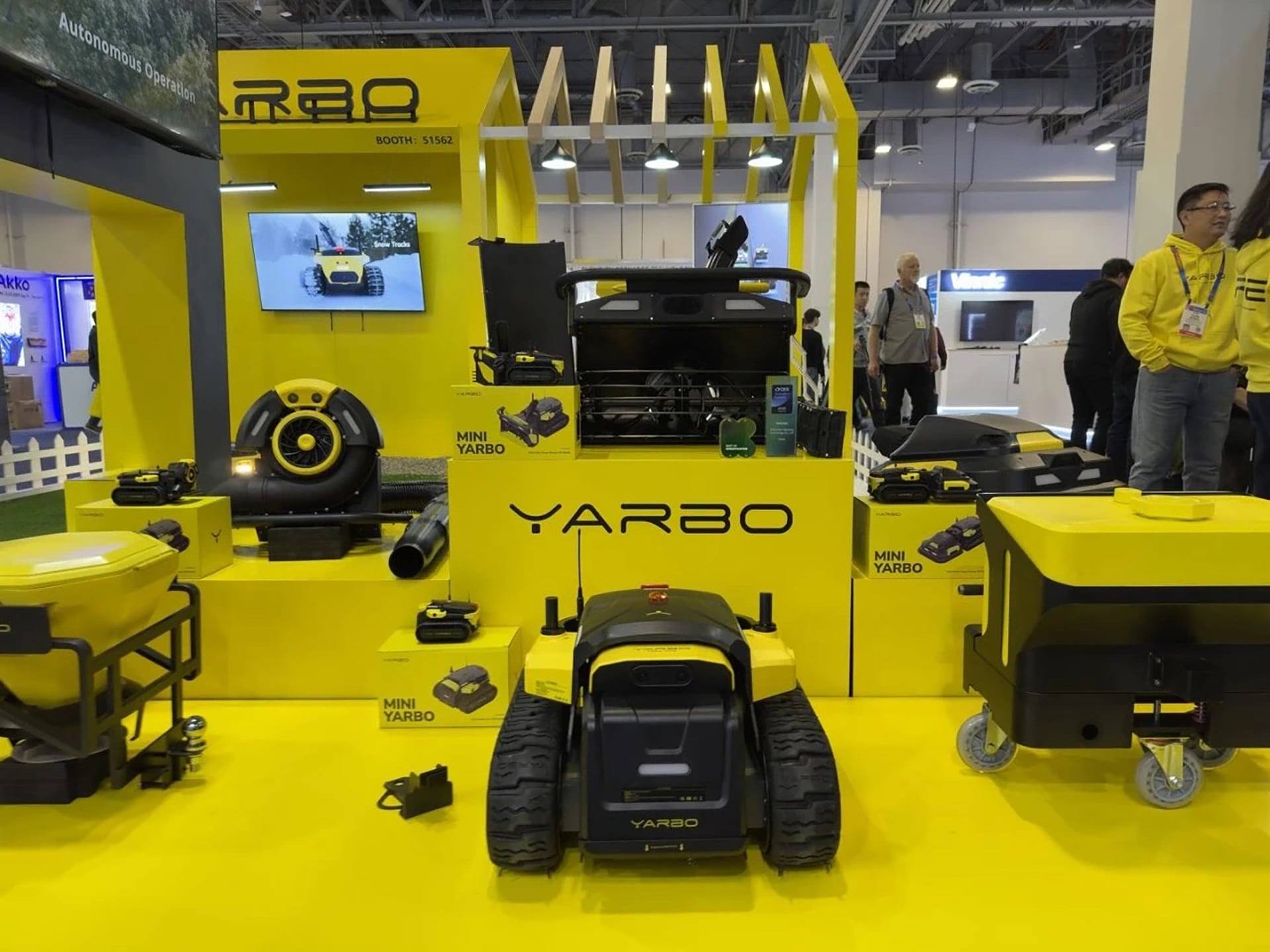 Photo shows Yarbo’s booth at CES 2025.