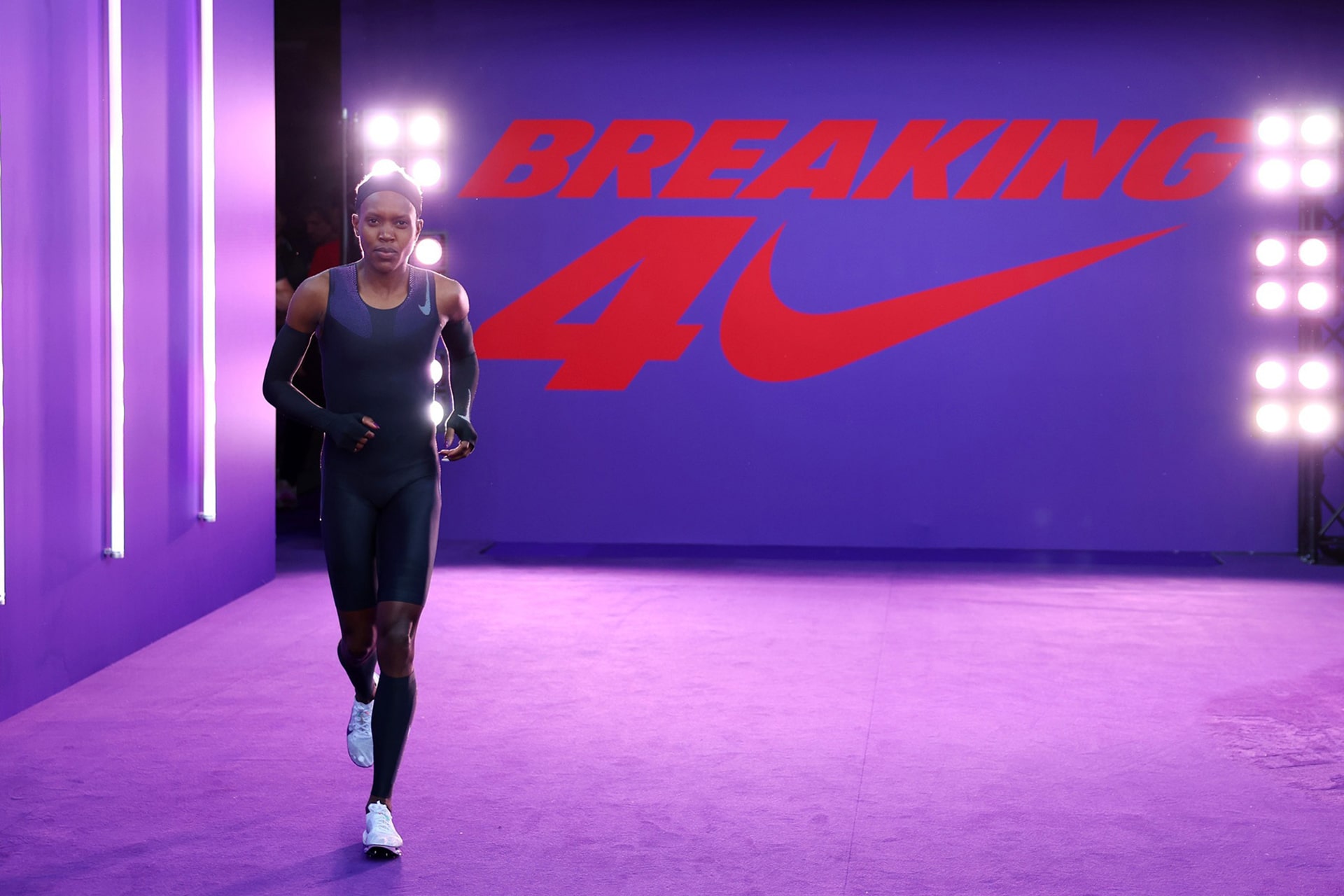 Photo of Faith Kipyegon for Nike’s Breaking4 campaign.