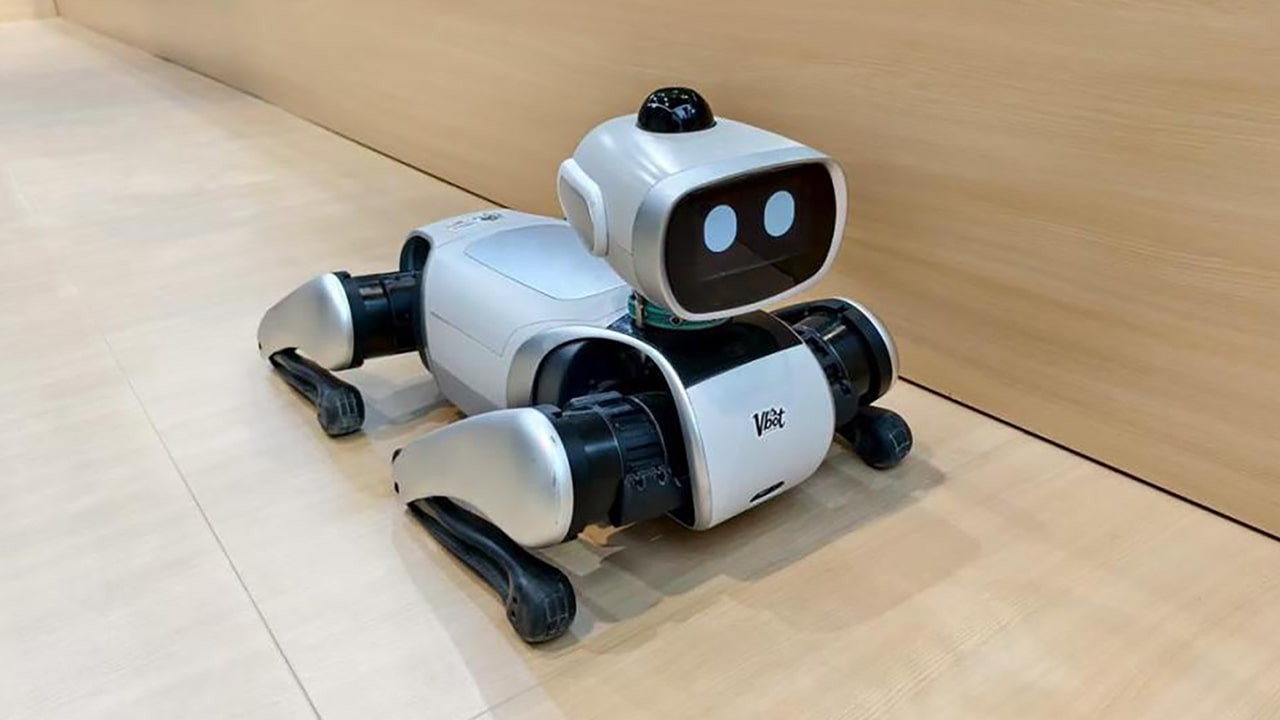 Photo of Vbot’s robot dog, showcased at WRC 2025.