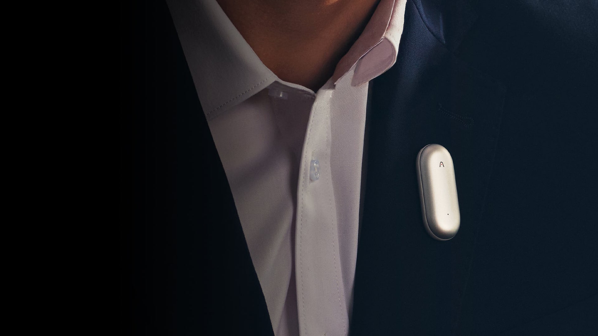 The Plaud NotePin (pictured) can be clipped to clothing, similar to how a lapel microphone or pin badge might be worn.
