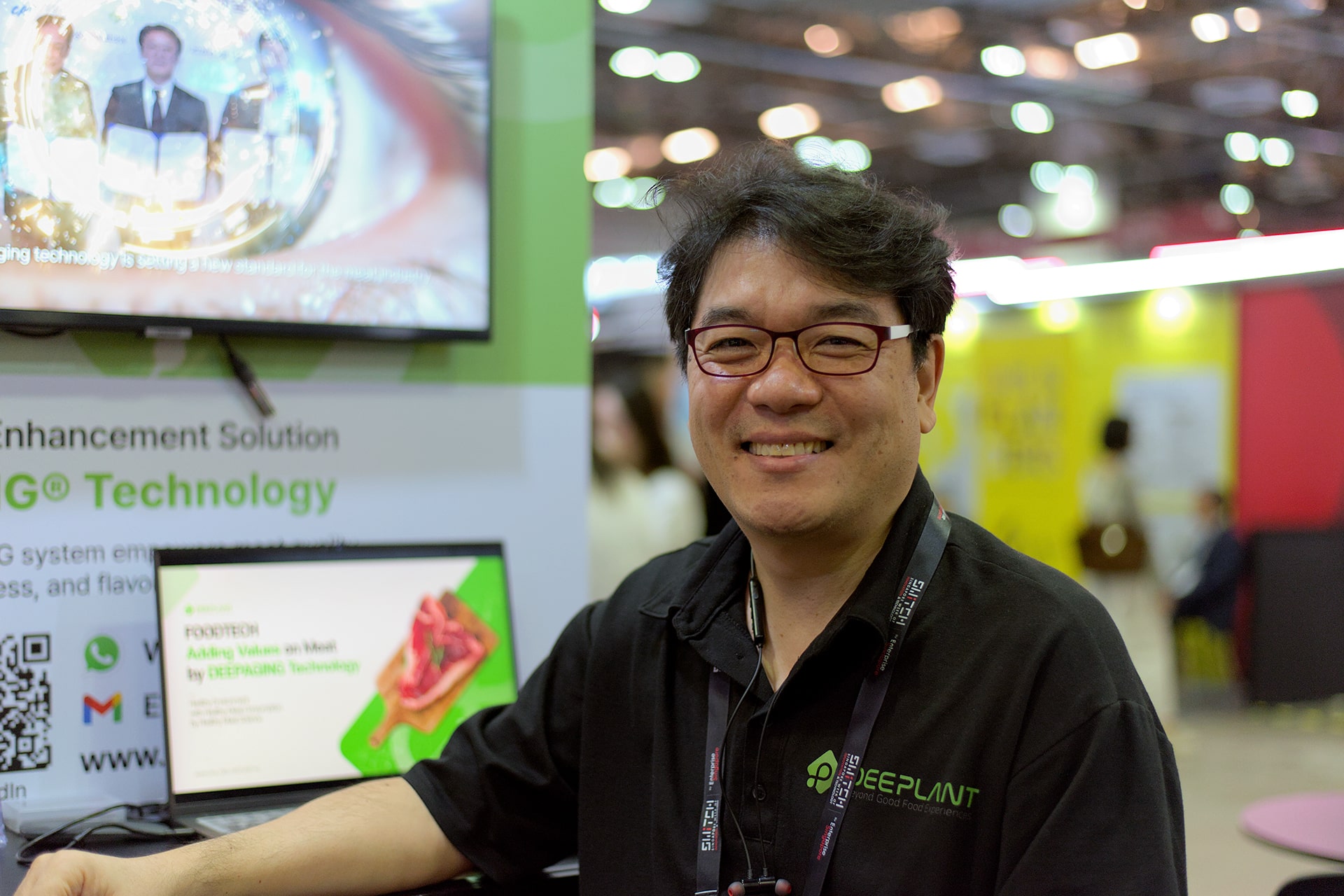 Photo of Jaeha Choi, chief officer of business development and global operations at Deeplant, during an interview on October 29 at SWITCH 2025.