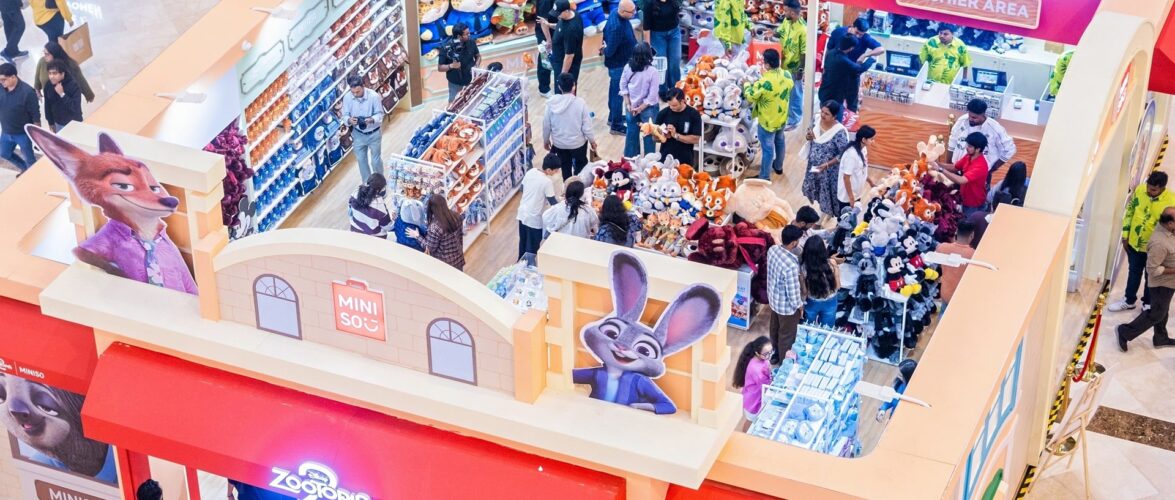 A Miniso pop-up in India featuring the company’s latest products themed after Disney’s Zootopia 2. Photo courtesy of Miniso.