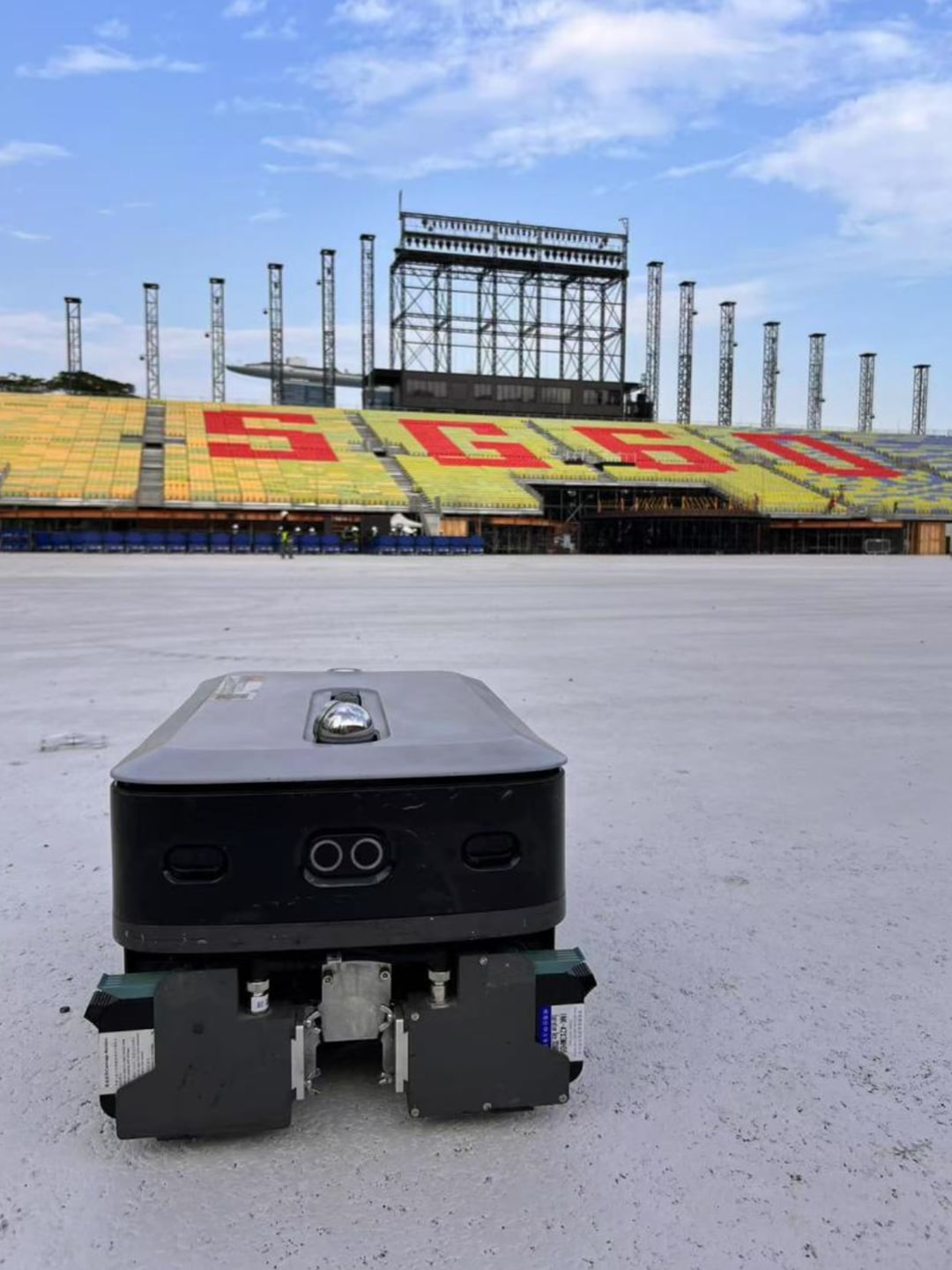 Partner Robotics’ scribing robot (pictured) completed a line marking task for a showcase project at Singapore’s 60th National Day celebration.