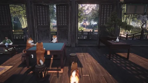 A demo sequence showing the mahjong mini game in Where Winds Meet.