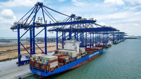 The Yangpu International Container Port, located in the Yangpu Economic Development Zone in Danzhou, Hainan. Photo source: Xinhua.
