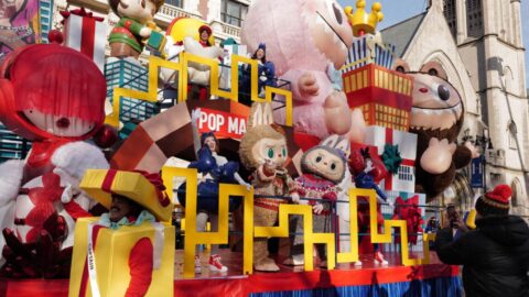 Pop Mart characters showcased during the 99th Macy’s Thanksgiving Day Parade on November 27, 2025. Photo source: China News Service.