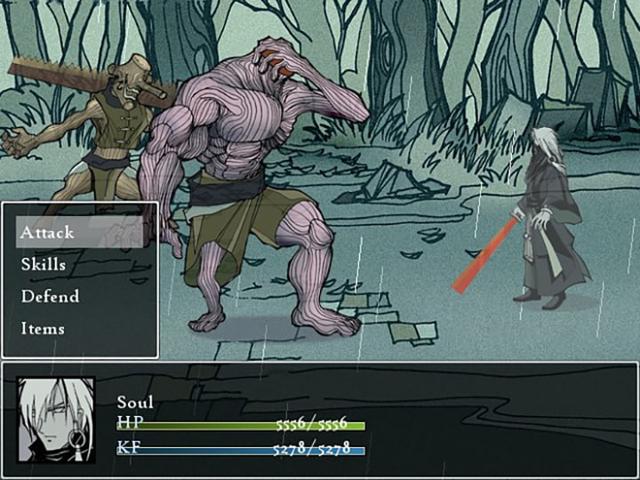 Screenshot of gameplay from Rainblood: Town of Death.