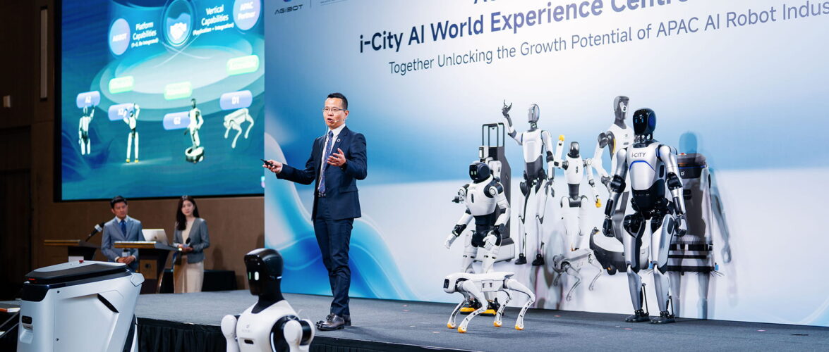 Abel Deng, Agibot’s president for the Asia Pacific and Middle East, speaking at the Malaysia launch event on January 13. Photo courtesy of Agibot.