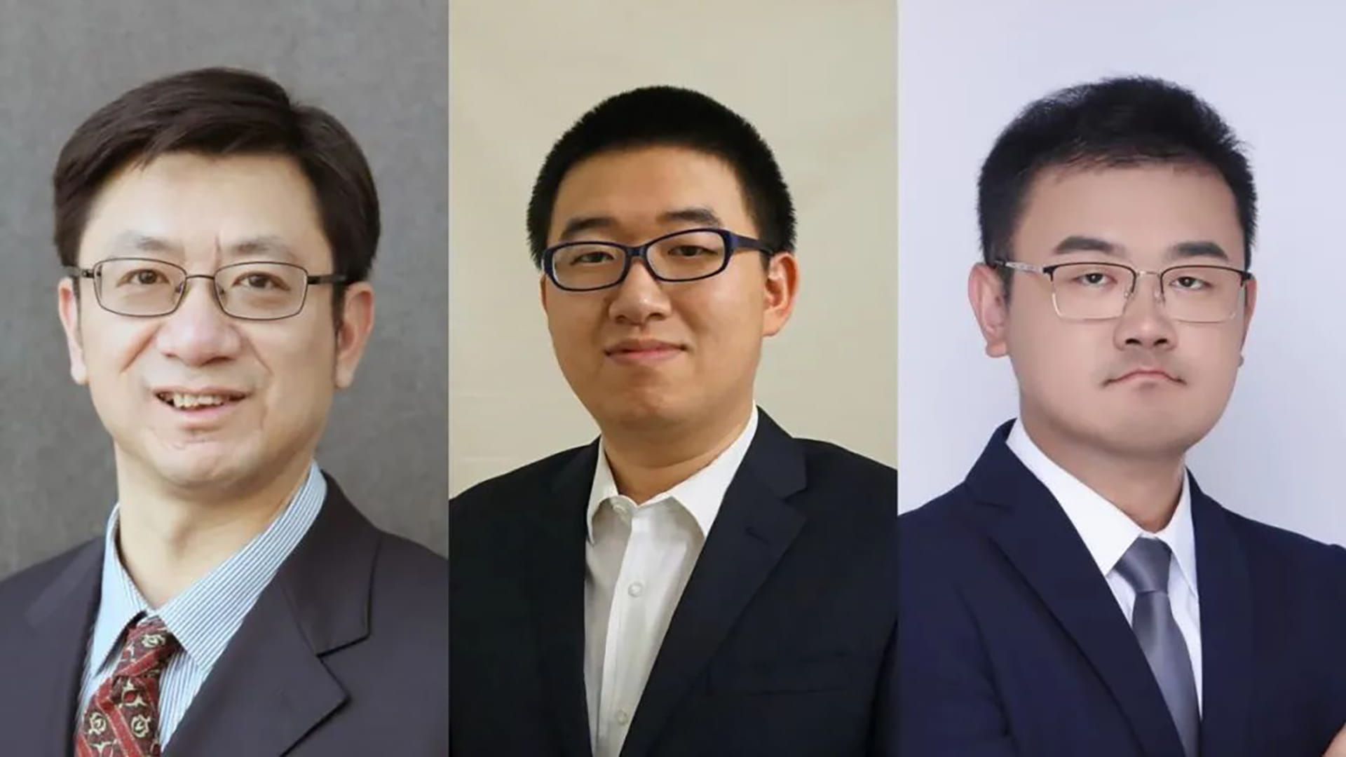 From left to right: Jiang Daxin, Zhu Yibo, and Zhang Xiangyu, who make up StepFun’s technical leadership.