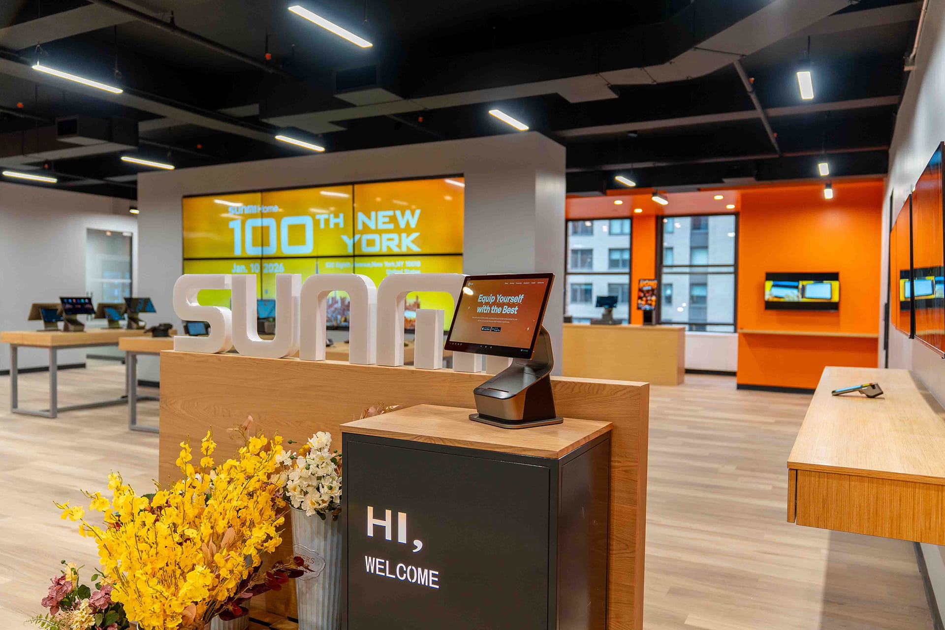 Photo of Sunmi Home’s 100th outlet, located on Eighth Avenue in Manhattan, New York.