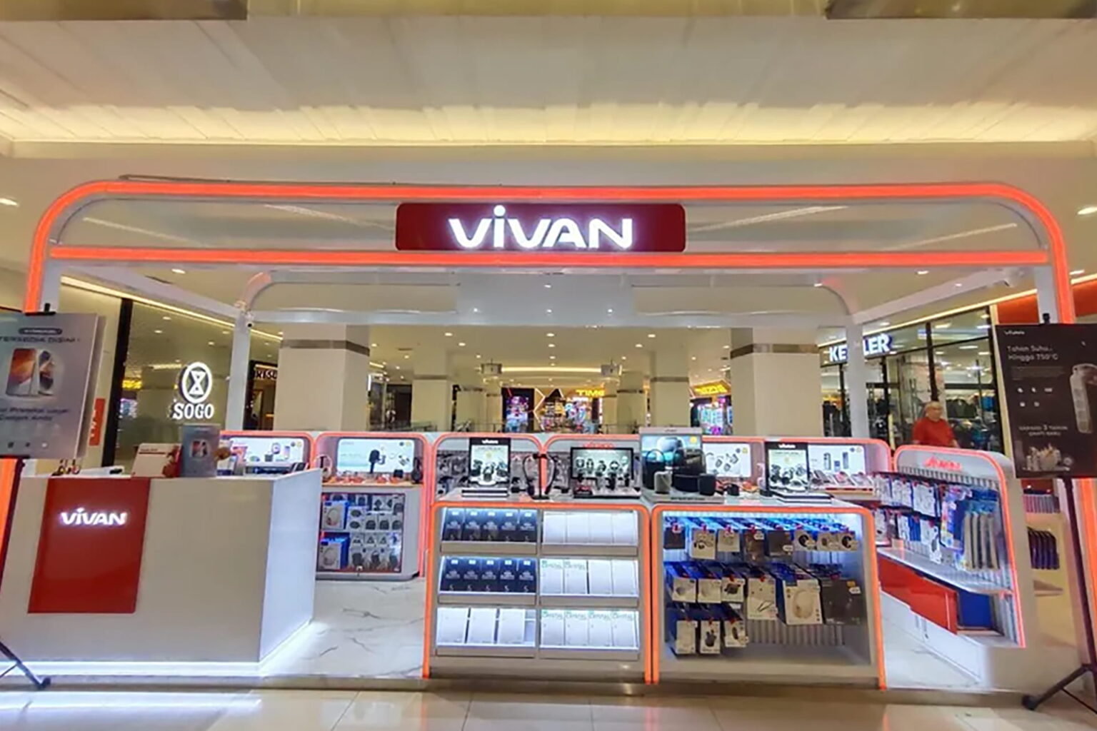 A retail booth for Vivan, one of Wook’s consumer electronics accessories brands. Photo source: IPO Zaozhidao.