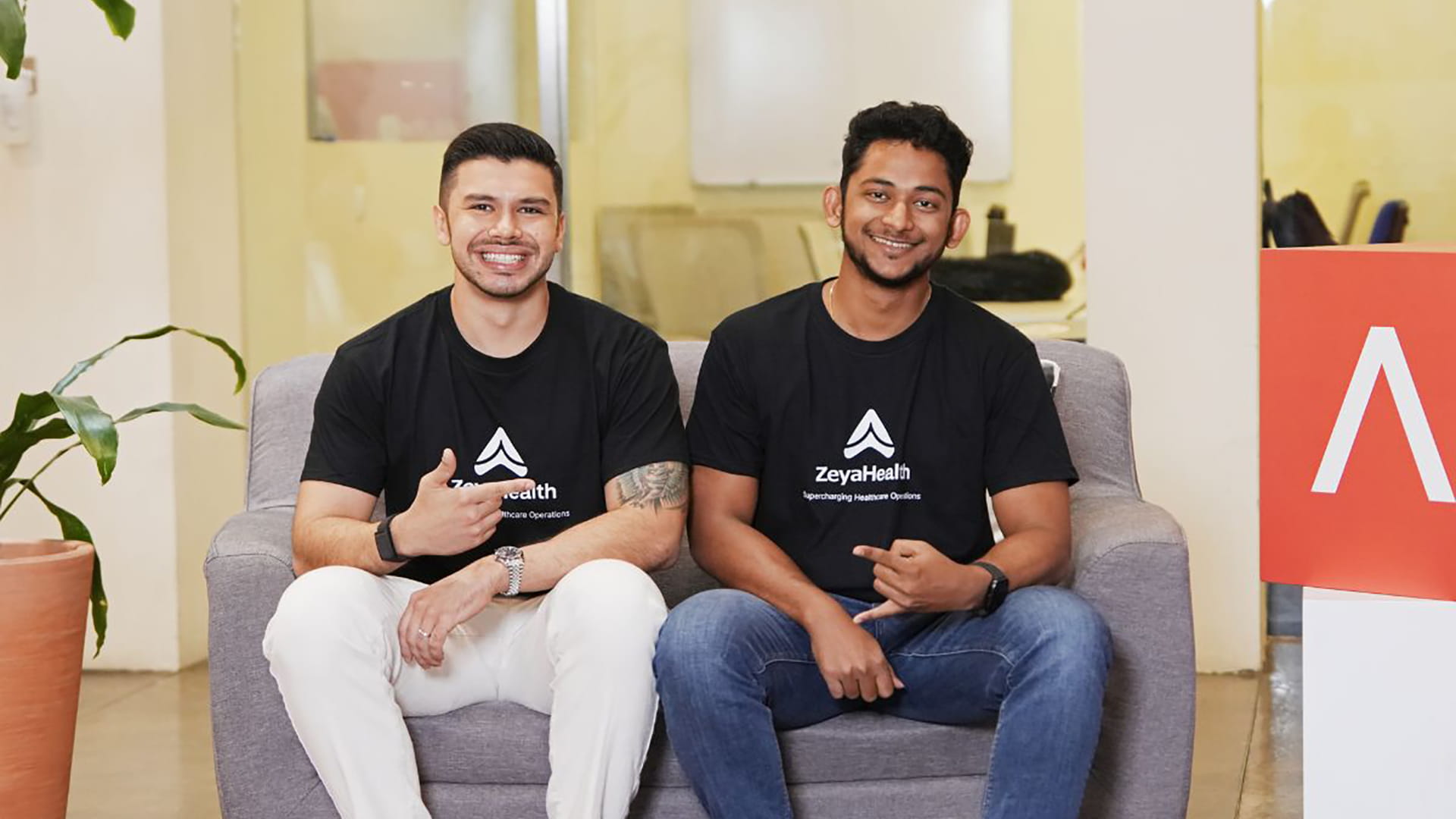 Photo of Agastya Samat (left) and Pasindu Wijesena, co-founders of Zeya Health.