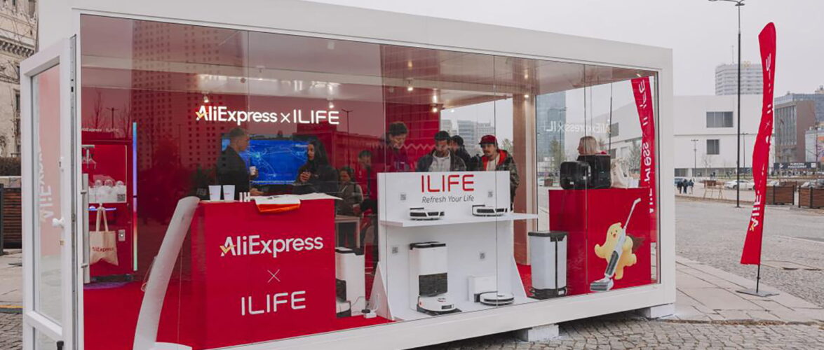 A pop-up booth in Poland run by Ilife in partnership with AliExpress. Photo source: Ilife.
