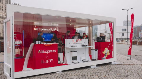 A pop-up booth in Poland run by Ilife in partnership with AliExpress. Photo source: Ilife.