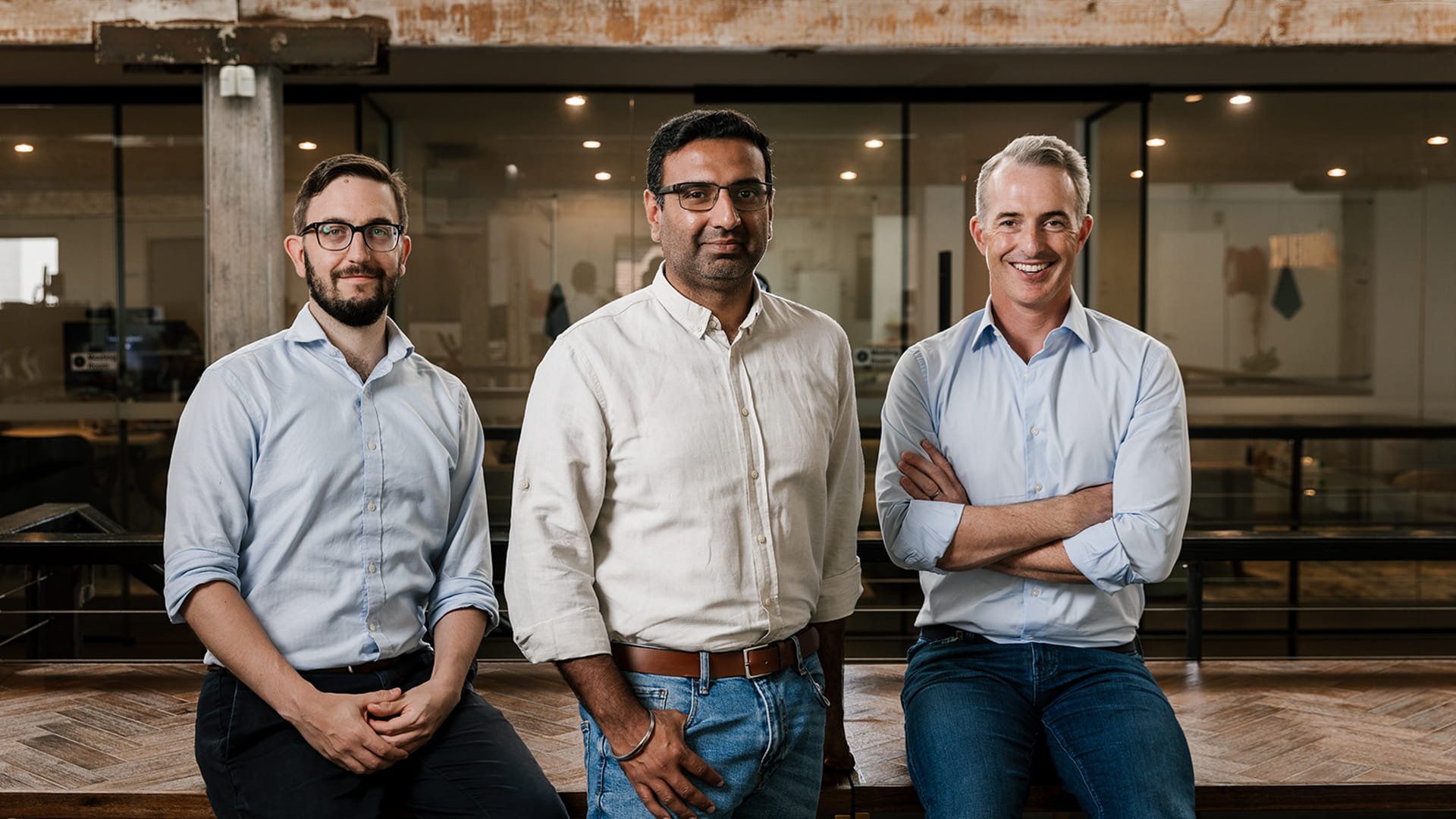 From left to right: Dan Danilatos, Karamvir Singh, and Jack Curtis, co-founders of Neara.