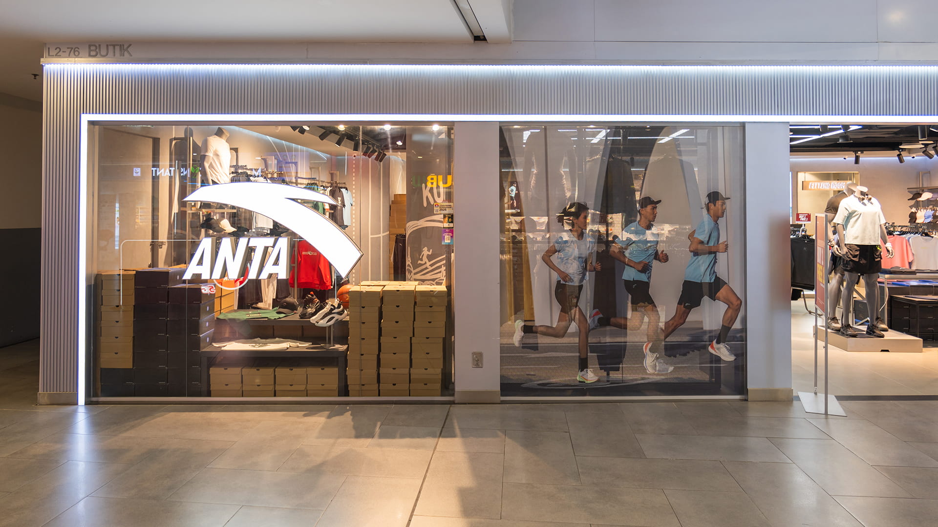 An Anta Sports store inside a mall in Kuala Lumpur, Malaysia.