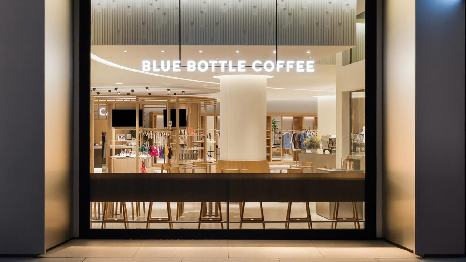 Blue Bottle Coffee's first outlet in Singapore, located in Raffles City Shopping Mall. Photo source: Blue Bottle Coffee via Facebook.