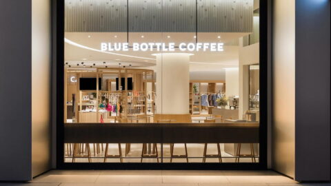 Blue Bottle Coffee's first outlet in Singapore, located in Raffles City Shopping Mall. Photo source: Blue Bottle Coffee via Facebook.