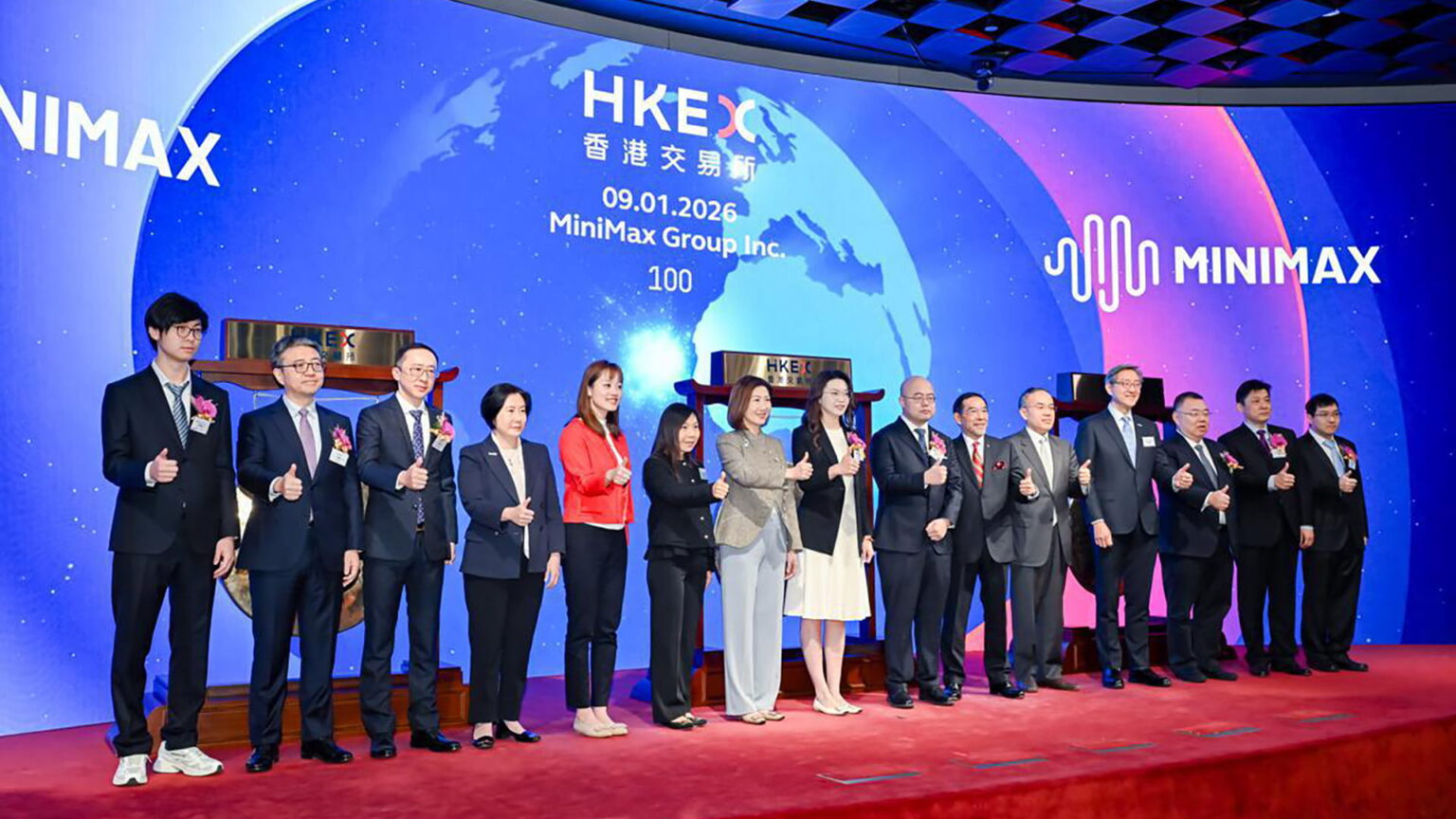 MiniMax’s Hong Kong listing ceremony on January 9. Photo source: MiniMax.