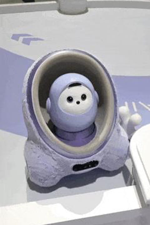 Photo shows TCL’s AiMe robot.