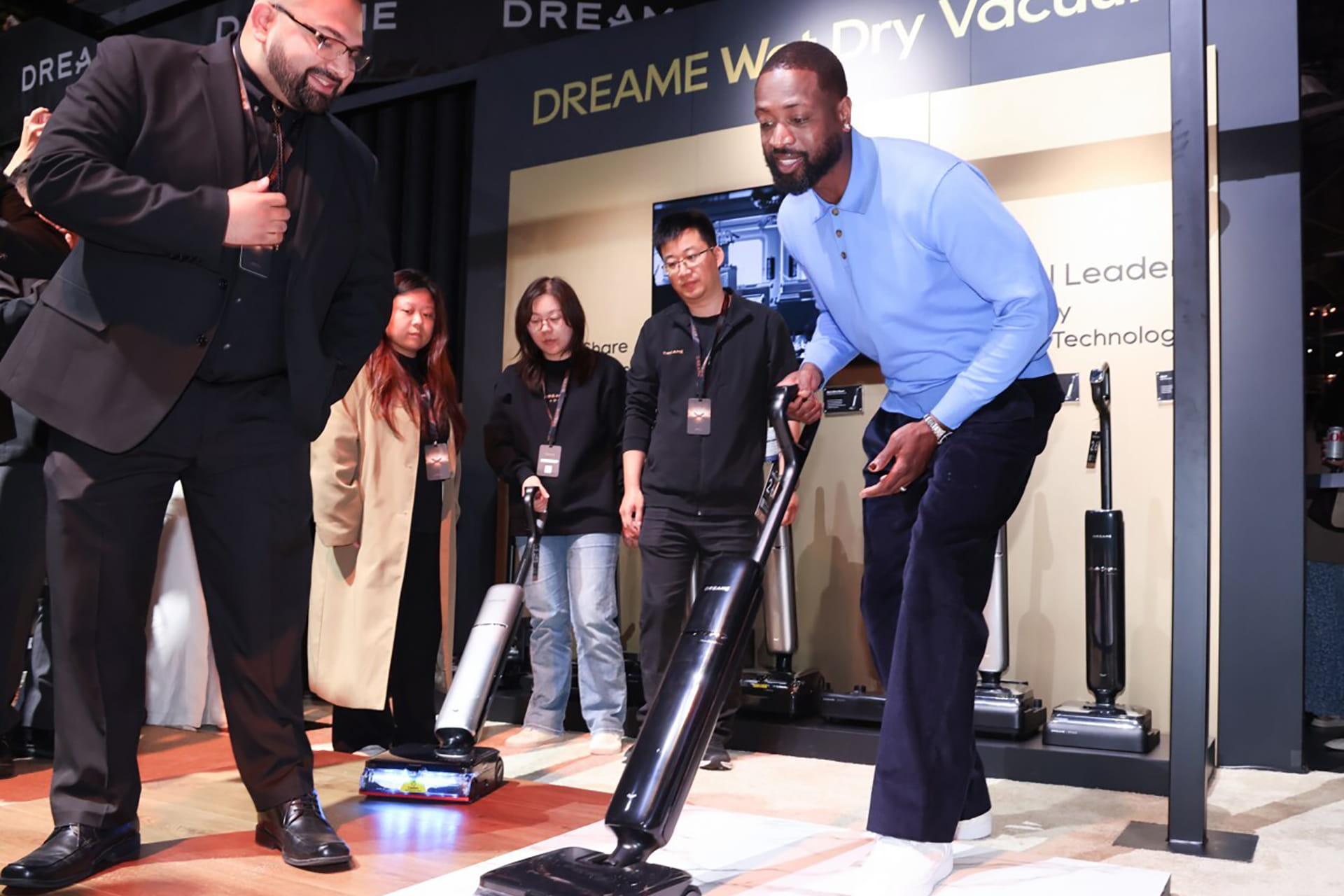 Photo of former professional basketball player Dwyane Wade at Dreame’s event in San Francisco.