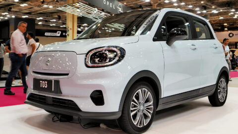 The Leapmotor T03, on display at the Auto Athina 2024 show in Athens, Greece. Photo source: Dreamstime (<a href="https://www.dreamstime.com/gstam110_info" style="border-bottom: 1px solid #1266f1; text-decoration: none;" onmouseover="this.style.color='#1266f1'" onmouseout="this.style.color=''">George Stamatis</a>, ID: 341905398).