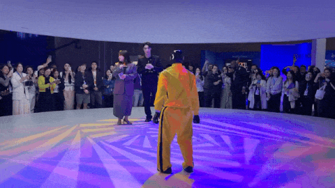 GIF shows MagicBot Z1, a humanoid robot developed by MagicLab, performing a dance at the company's April 28 event.