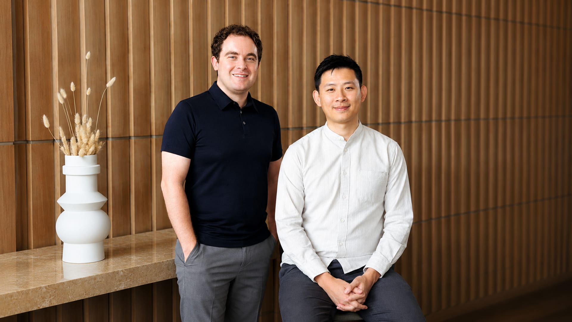 Photo shows Lucas Schuermann (left) and Edward Yu, co-founders of Variational.