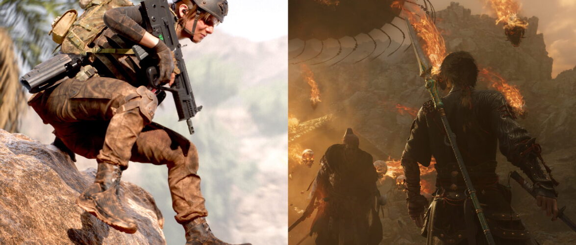 Montage of preview stills from Crossfire (left) and Swords of Legends. Both games are under development by Tencent-affiliated studios. Image source: That’s No Moon, Aurogon Shanghai. Image sources: That’s No Moon, Aurogon Shanghai.
