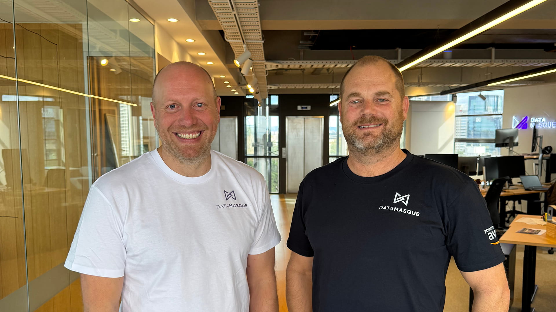 Photo of Grant de Leeuw (left) and Greg Daniel, co-founders of DataMasque.