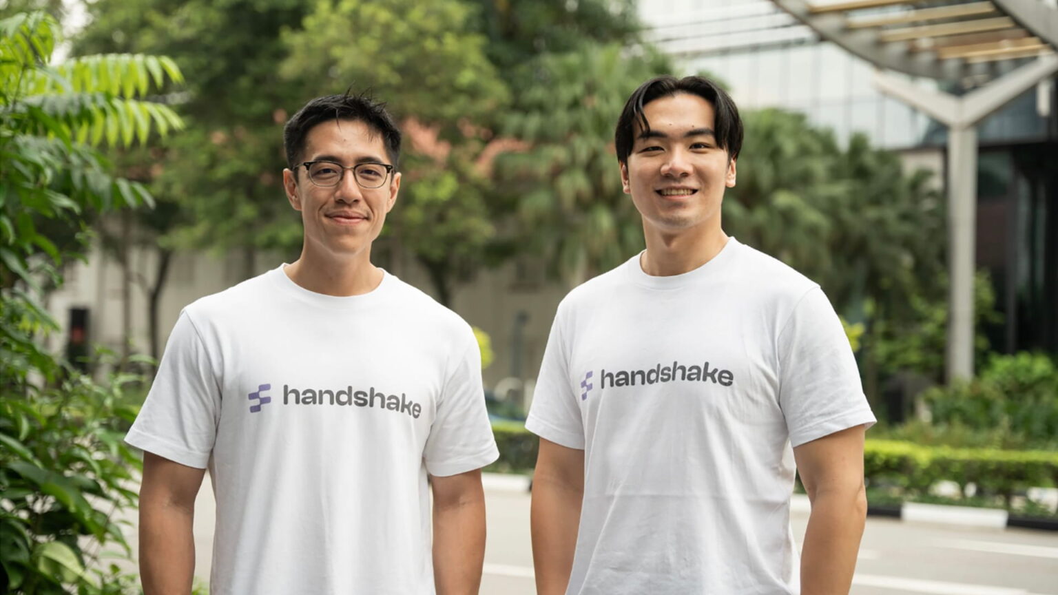 Christopher Chan and Lee Jun Xian, co-founders of Handshake Finance. Photo courtesy of the company.