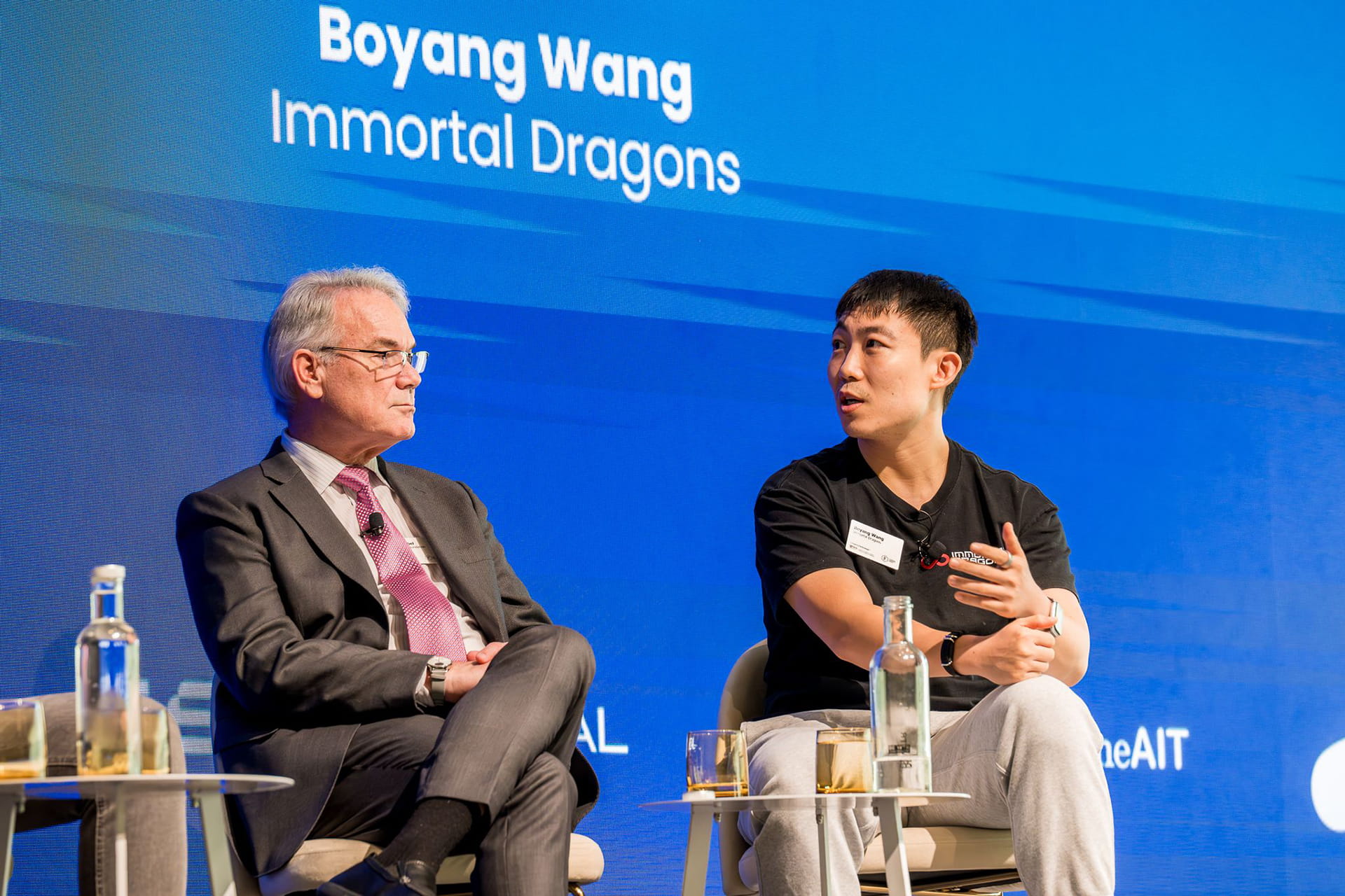 Photo shows Wang Boyang (right), founder of Immortal Dragons.