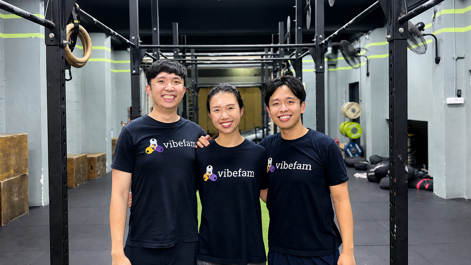 From left to right: Lim Chunyong, Serene Lim, and Li Jiayi, co-founders of Vibefam.
