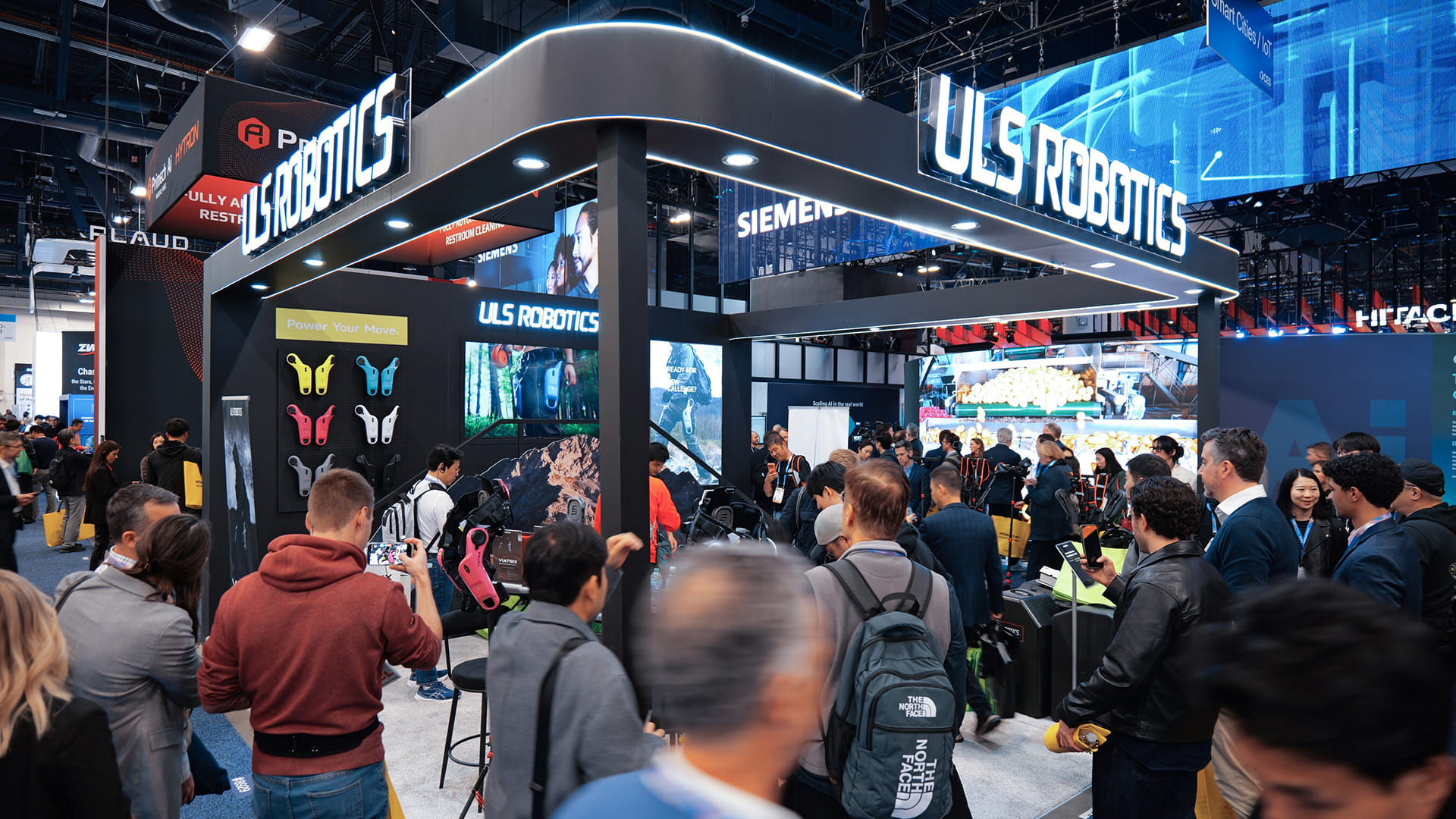 Photo of ULS Robotics’ booth at CES 2026.