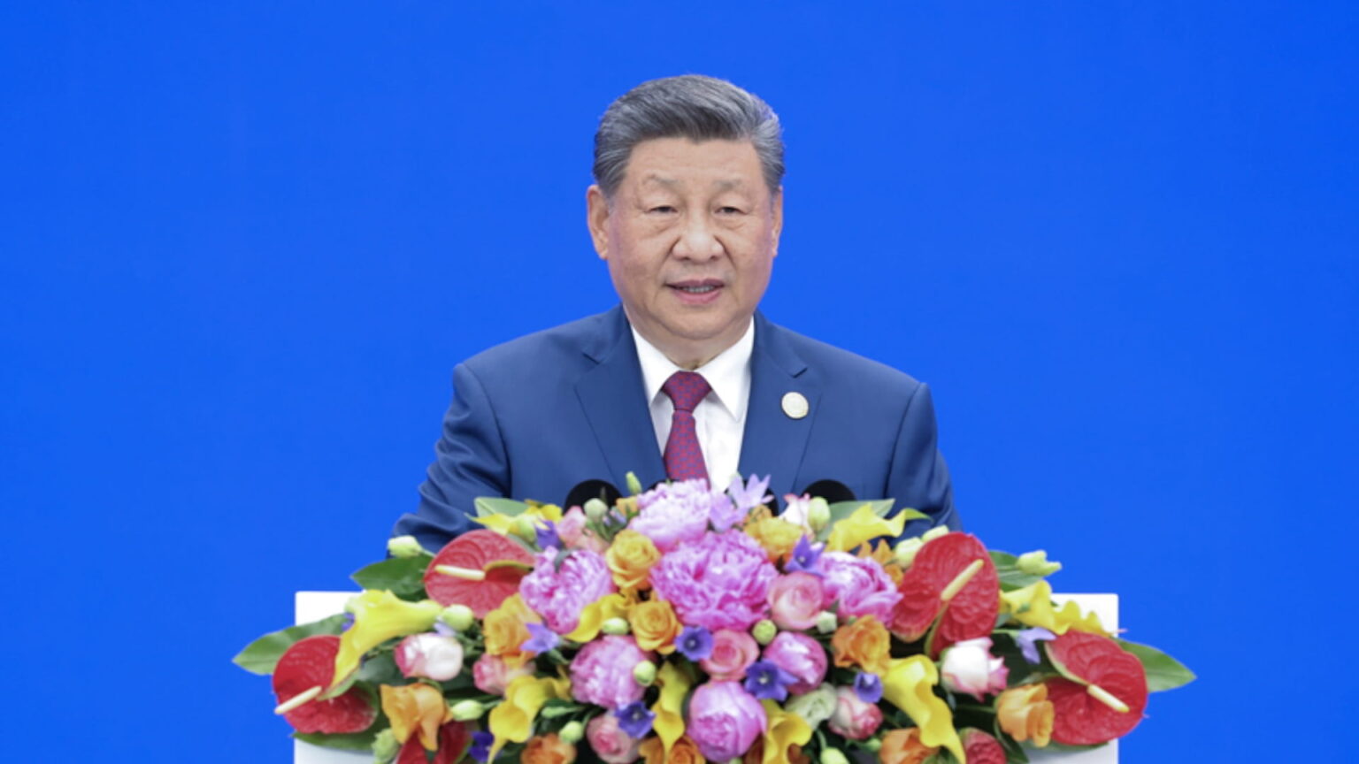 Chinese President Xi Jinping, speaking at the World Artificial Intelligence Conference 2026. Photo source: Xinhua.