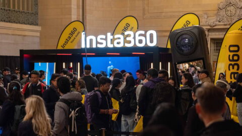 A pop-up event organized by Insta360 at Grand Central Terminal in New York City to mark the global launch of its Insta360 X5 camera on April 22. Photo courtesy of Insta360.
