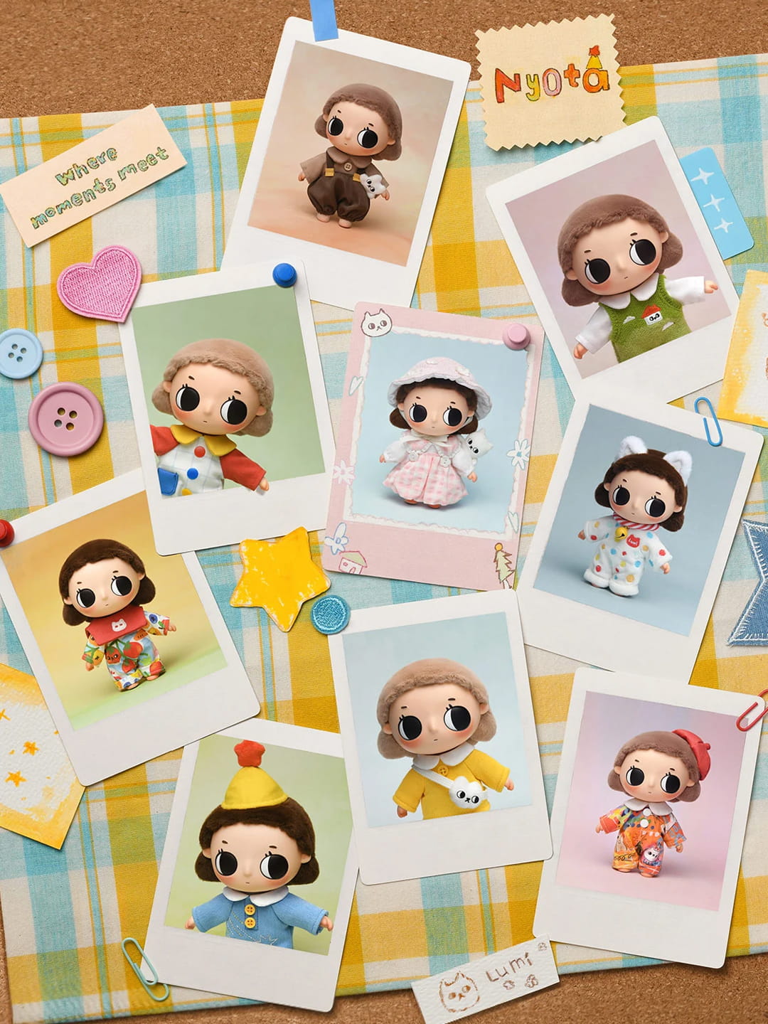 Image shows Pop Mart’s Nyota “Where Moments Meet” collection.