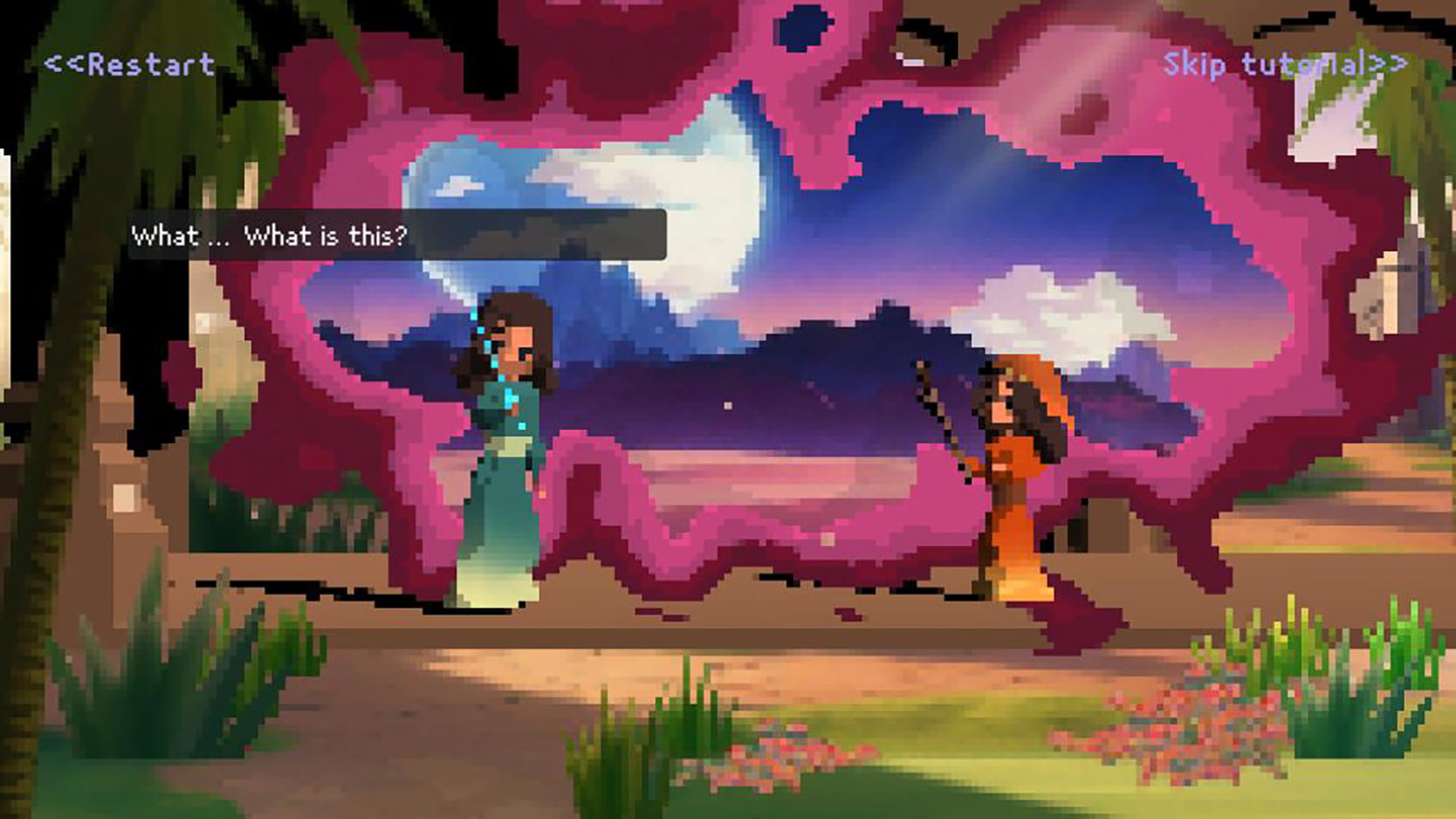 Real-time scene generation (pictured) was removed from the game after receiving underwhelming feedback during demos. Image source: Ada Eden.