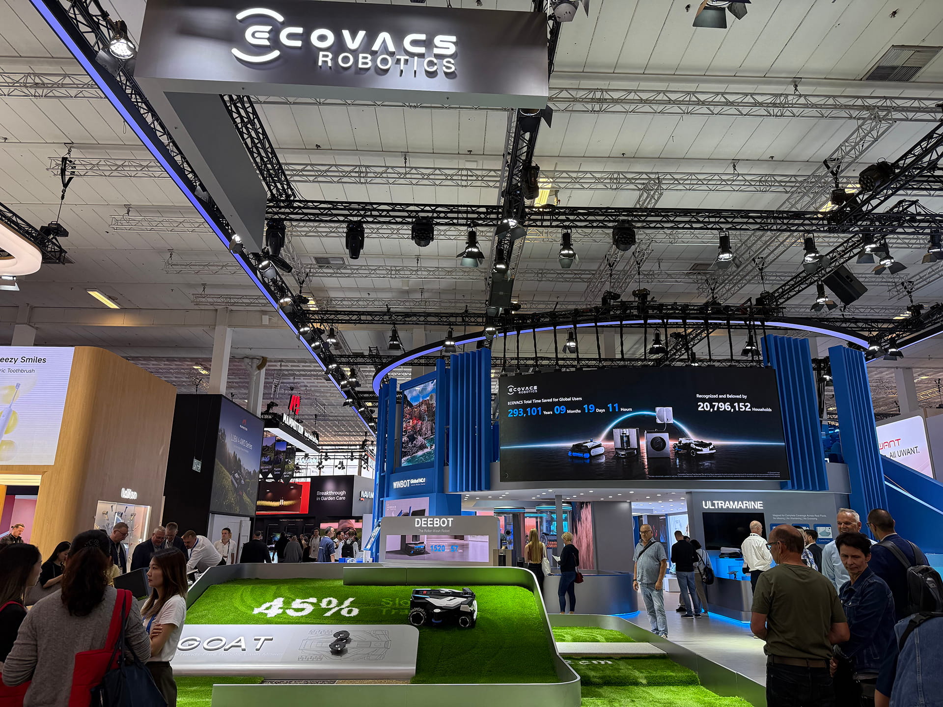 Photo shows Ecovacs Robotics’ IFA 2026 booth.