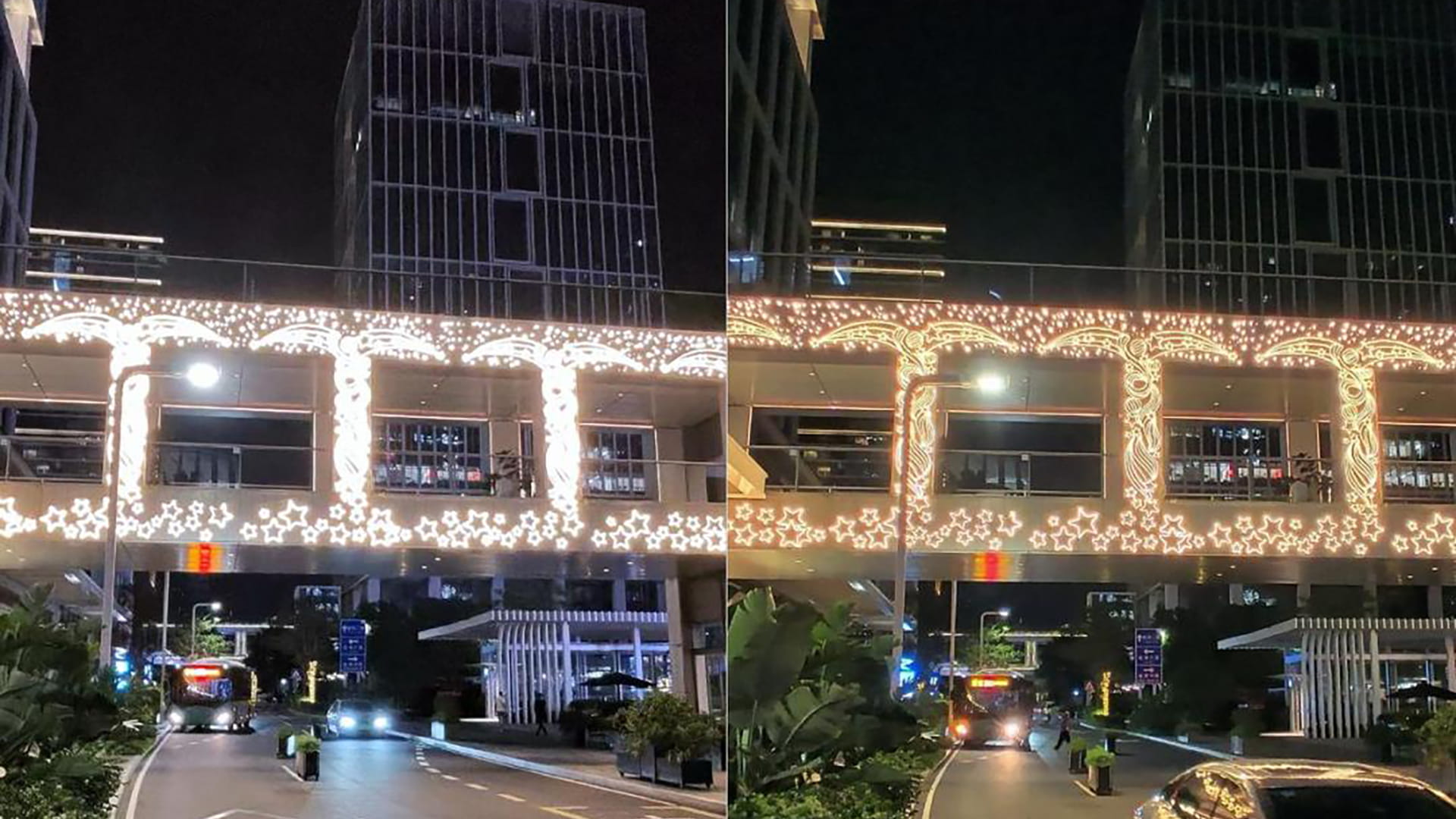 A comparison of image quality between the Meta Ray-Ban Display (left) and L’Atitude 52°N’s AI glasses.